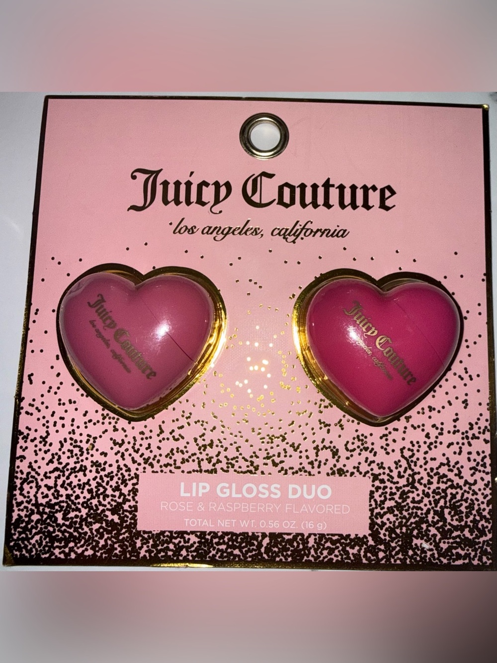 Juicy Couture Heart Lip Gloss Duo — Light Pink & Raspberry Pink